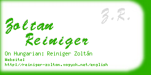 zoltan reiniger business card